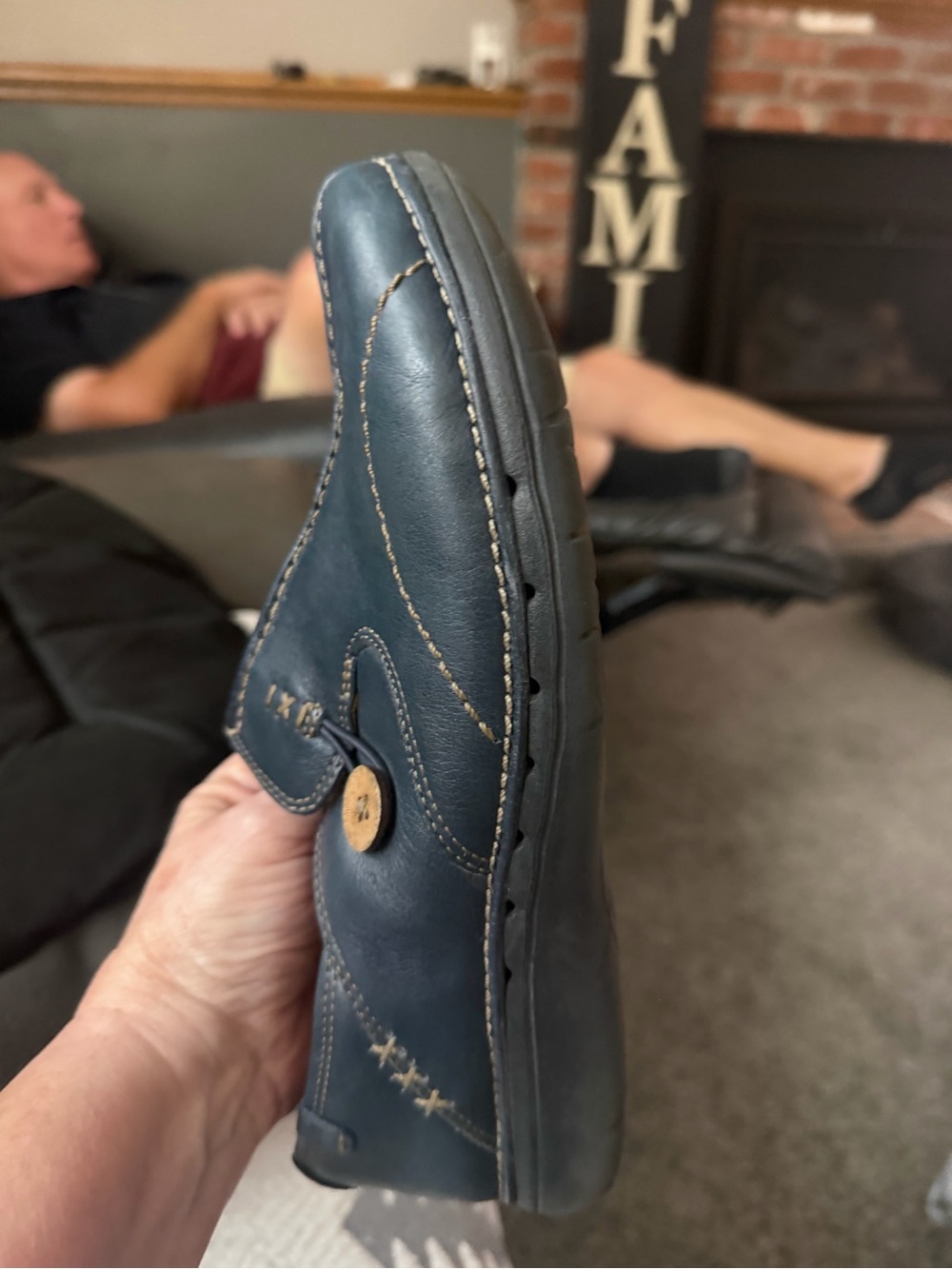 Clarks Blue Leather Shoes - Picture 3 of 5